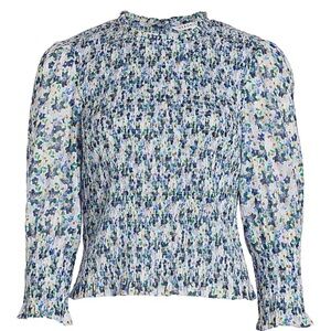 Veronica Beard Blue and White Floral Blouse